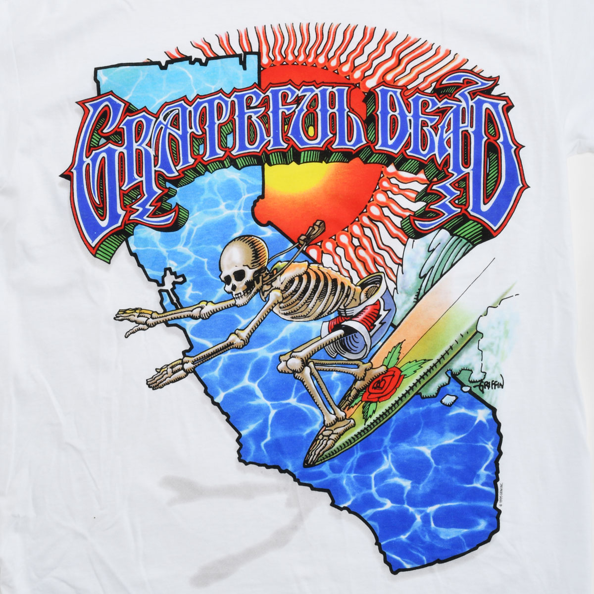 【LIQUID BLUE】 GRATEFUL DEAD CALIFORNIA SURFER TEE (White)