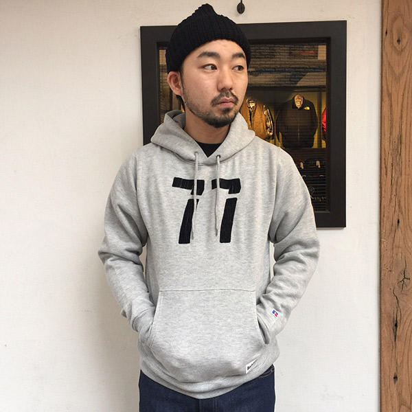 【RUSSELL ATHLETIC x BACKDROP】(バックドロップ別注) PULLOVER HOODIE (ヘザーグレー)
